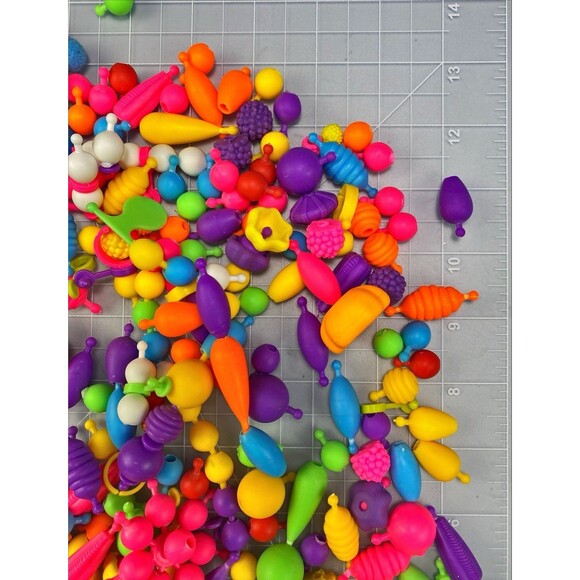 Pop-It Snap Beads Jewelry Bracelet Necklace Lot 13 oz Bag Multi Color/Shape - Picture 7 of 8
